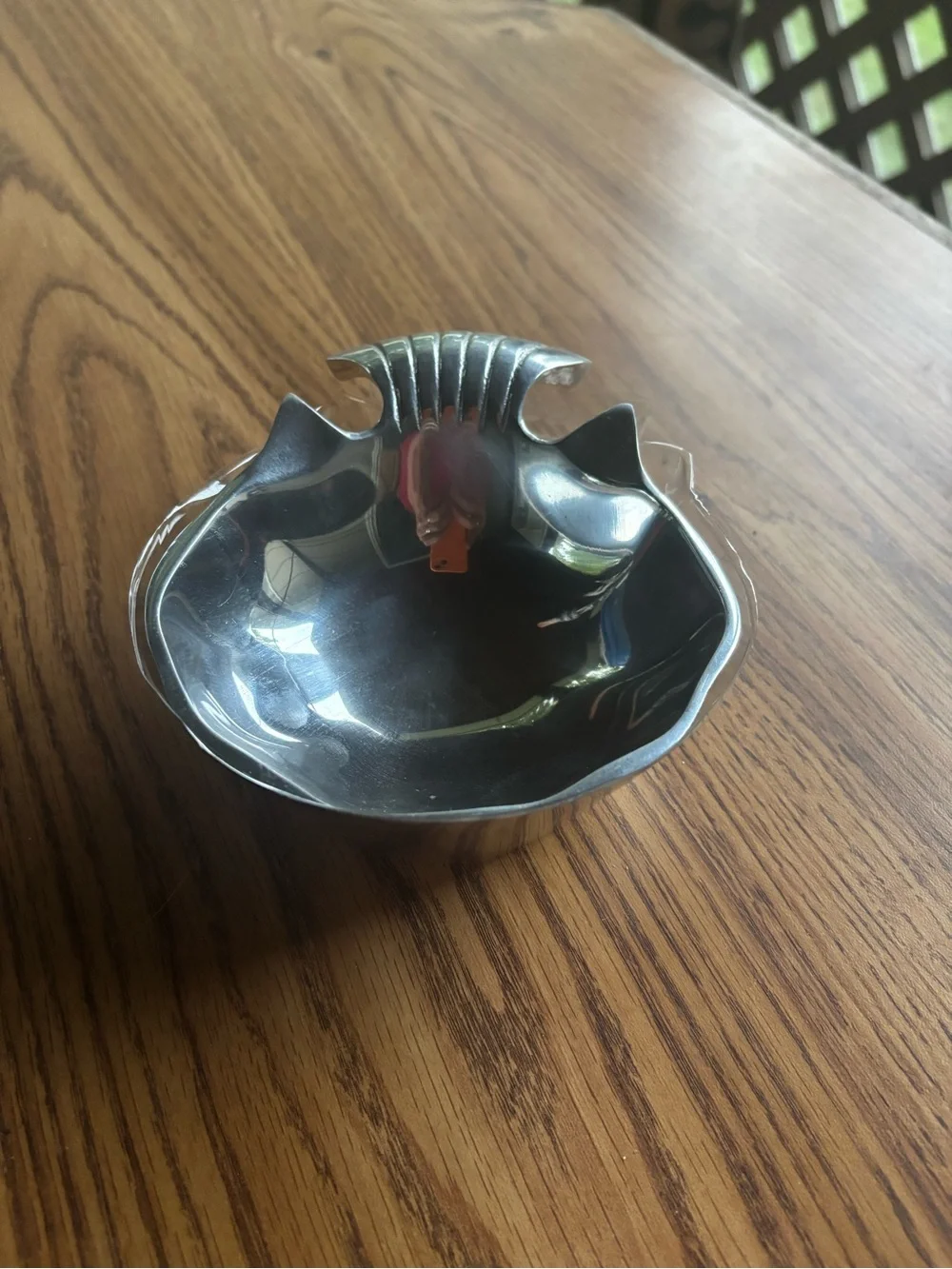 Cast aluminum trinket dish- 5x6 NWOB
